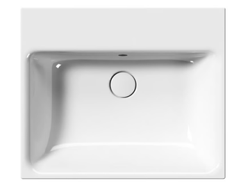 NUBES 60X50 - Rectangular ceramic washbasin with towel rail by GSI ceramica - view 3